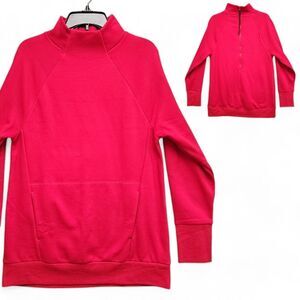 Fabletics Zaylee Funnel Neck Tunic II Womens Large Persimmon Red NEW without Tag